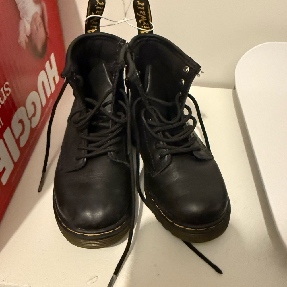 Dr. Martens Black Kids Boots